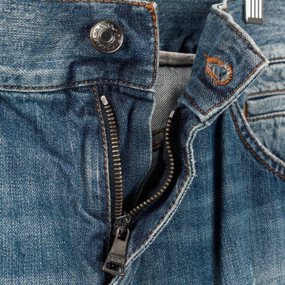 Dolce & Gabbana Medium-Wash Distressed Straight-Leg Jeans - Picture 6 of 12